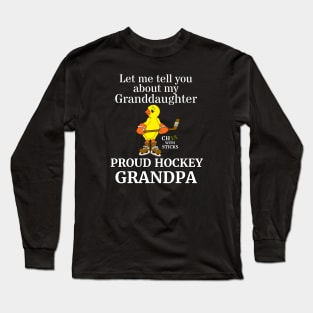 Hockey Granddaughter Proud Grandpa Long Sleeve T-Shirt